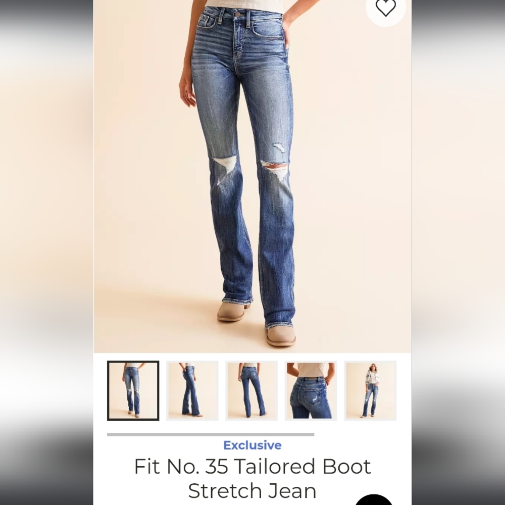 Buckle Black Bootcut Jeans Fit 35